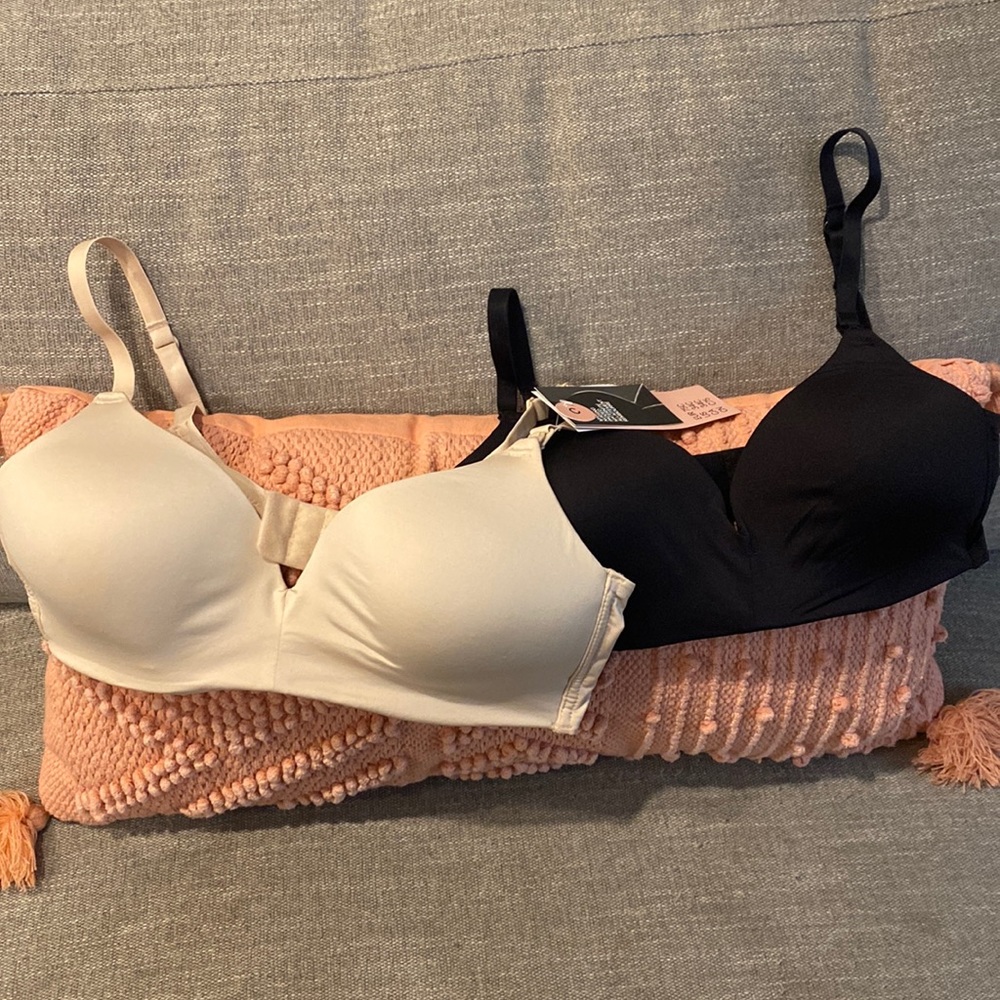 Set of 2 Nursing Bras - 34C, Nude and Black